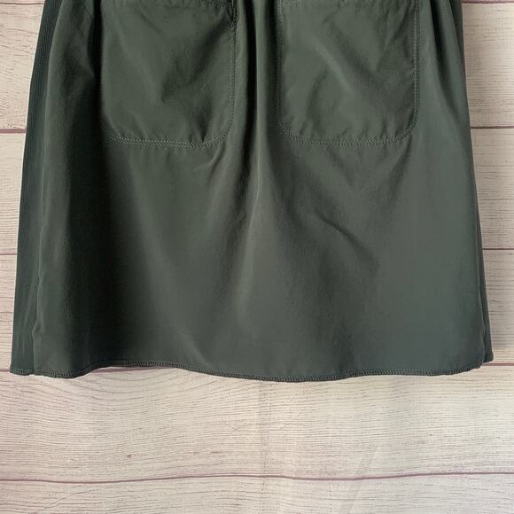 Athleta Sage Green Brooklyn Stretch Mini Skort Zipper Pockets Golf Tennis Size 2 - Picture 6 of 16